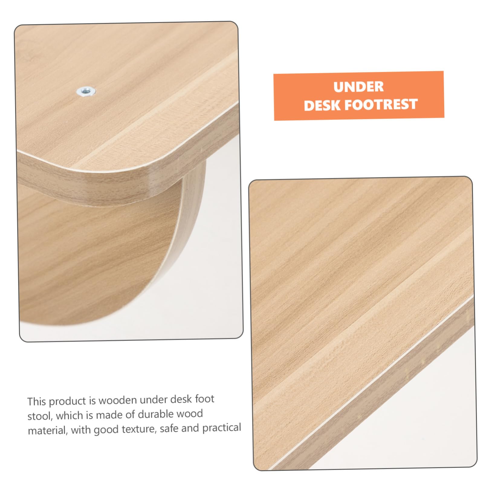 Gatuida Reposapiés y Color Aleatorio Mejorar la Postura Debajo del Escritorio de Madera Función Antideslizante Diseño Ergonómico para Aliviar la Presión para Oficina y Hogar