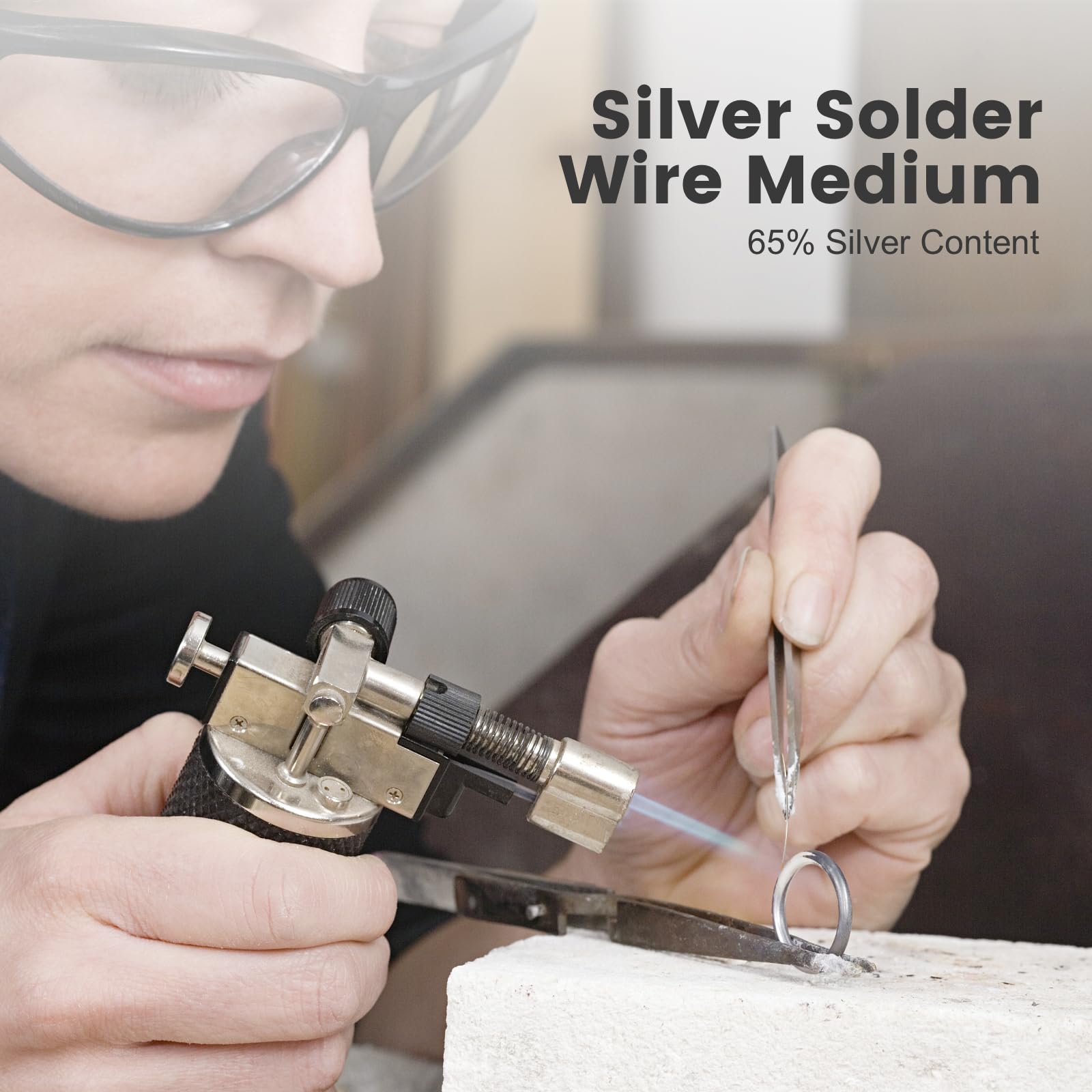 Alambre de soldadura de plata de calibre 22, soldadura fácil para hacer joyas, soldadura de plata para reparación de joyas, 5 pies