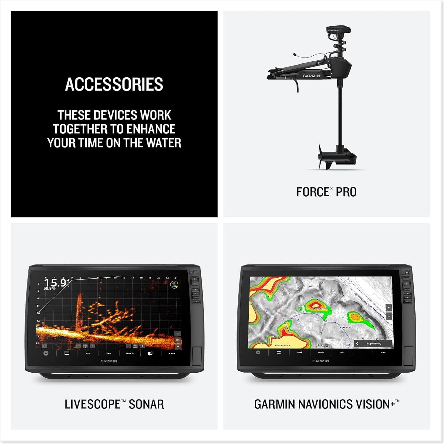 Garmin® ECHOMAP™ Ultra 2 16" Chartplotter with Garmin® Navionics+™ Maps for U.S./Canada Inland, Coastal and Offshore, 166sv Without transducer 7 71+173VMdfL. AC SL1500