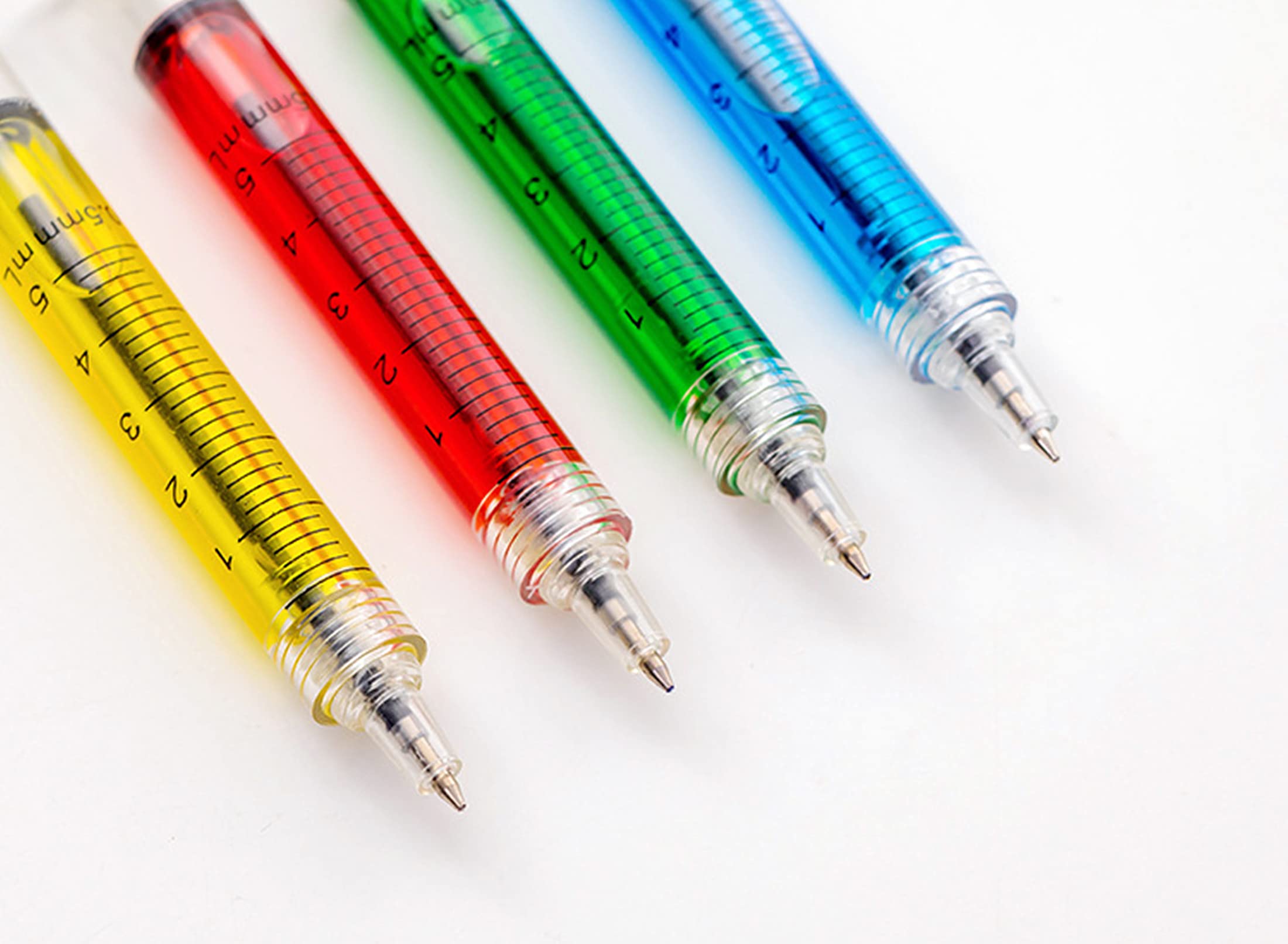 40pcs Vitamin  Ballpoint Pen Cute Cartoon Retractable Ball Pen Smiling Face Ball Pen (Random Color): Syringe
