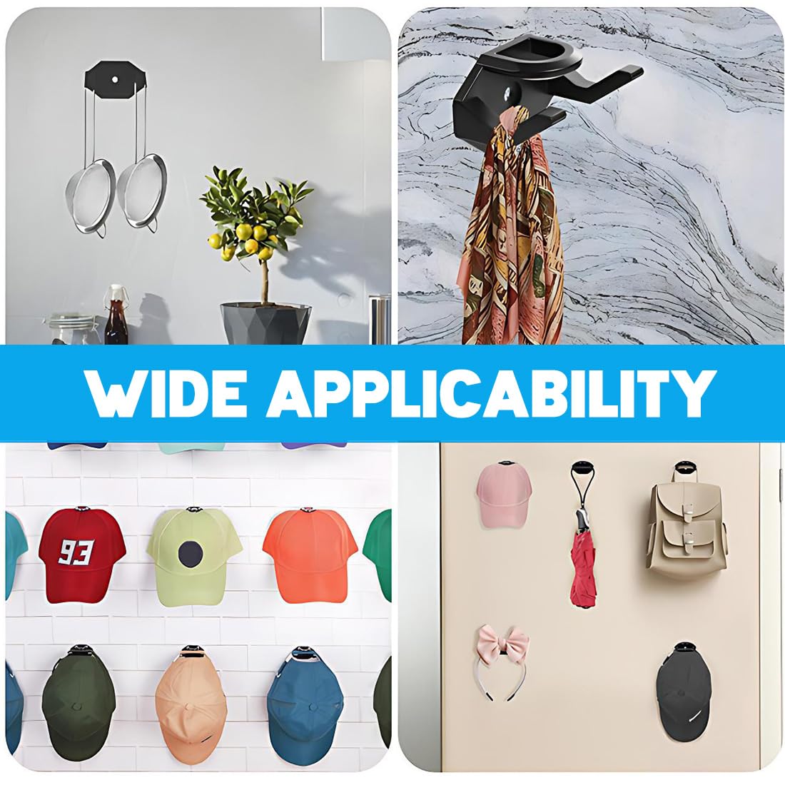 Organizador de gorras autoadhesivo 10 unidades soporte para visera