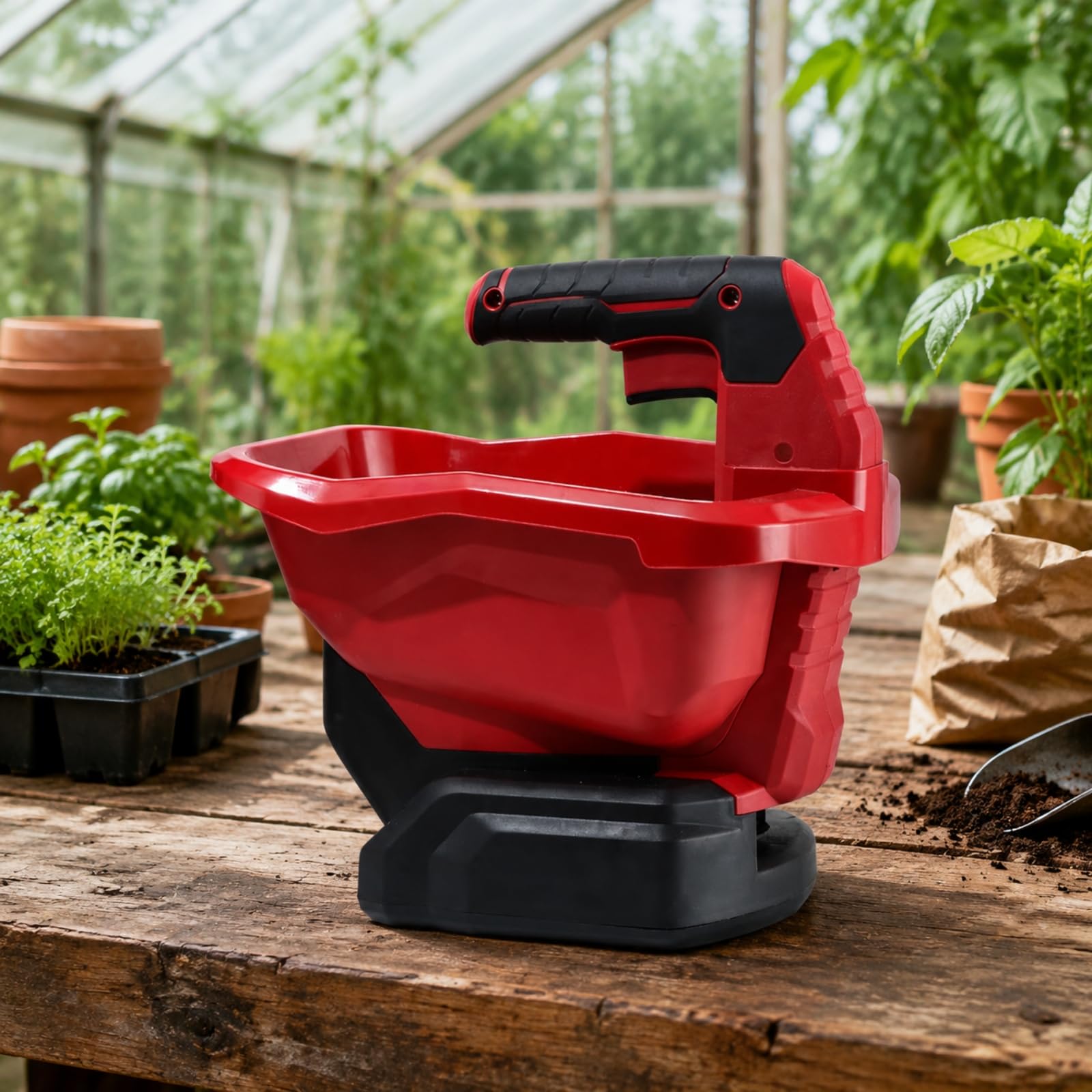 Colcolo Esparcidor Agrícola Mano con Plástico Compacto Esparcidor Semillas Portátil Ergonómico Dispensador Semillas Mano para Granjas,