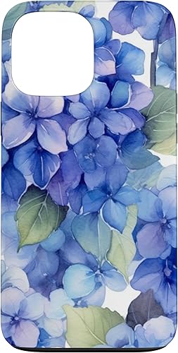 Miniatura 1 de Funda para iPhone 13 Pro Max Hydrangea Watercolor Pattern of Hydrangeas