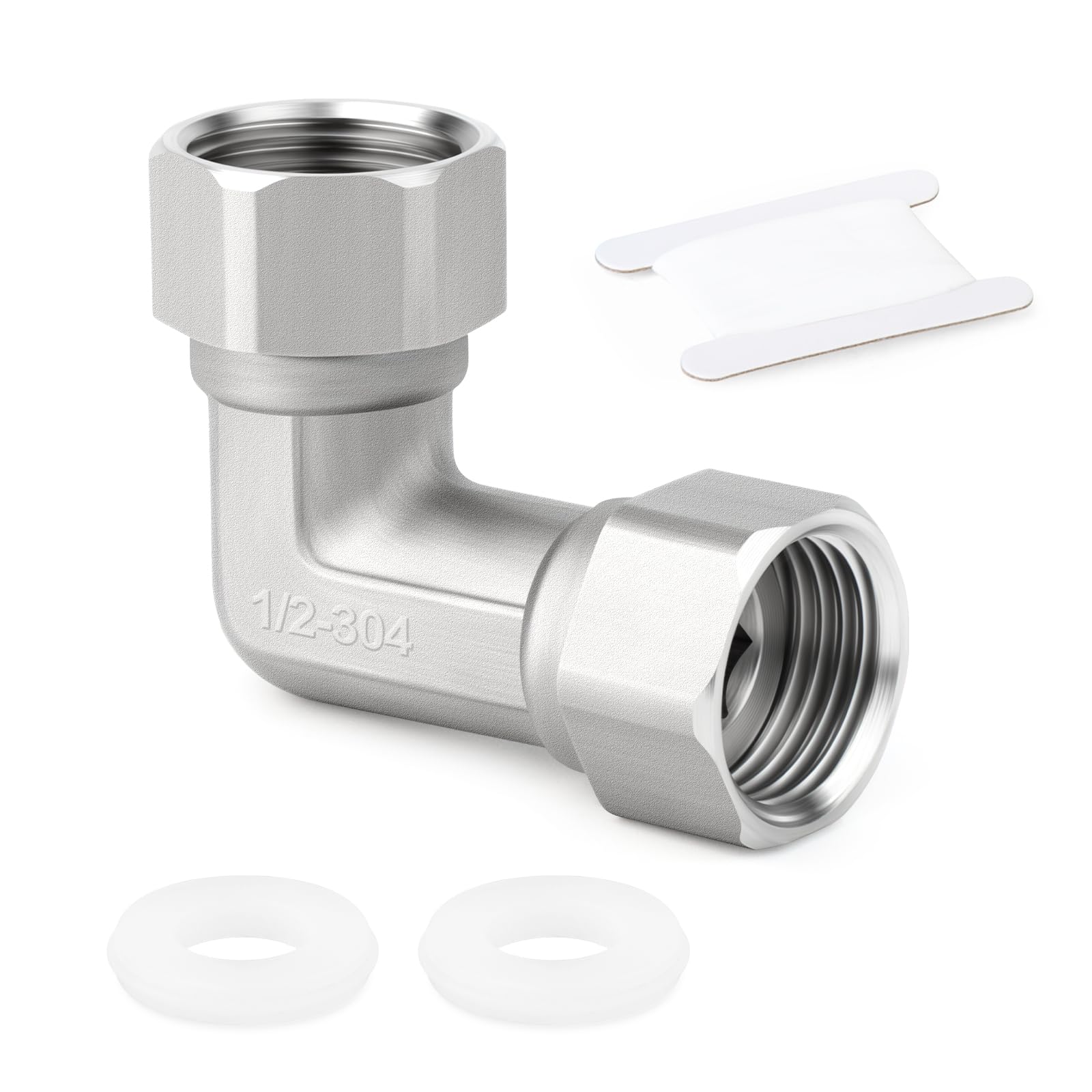 ERGAOBOY 1 piezas de conector en T flexible y móvil de 3 vías, acero inoxidable 304, 1/2" macho BSP, tuerca de unión en T para rociador, válvula angular, brazo de ducha — view 18
