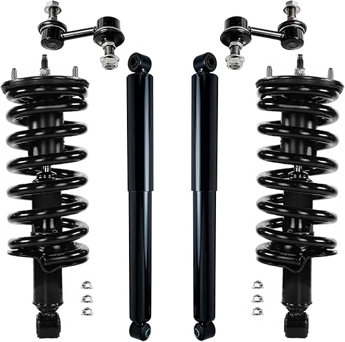 Miniatura 43 de Detroit Axle - Kit de amortiguadores de 6 puntales para Chevrolet Cruze Volt 2011-2012, puntales delanteros con resortes helicoidales barras