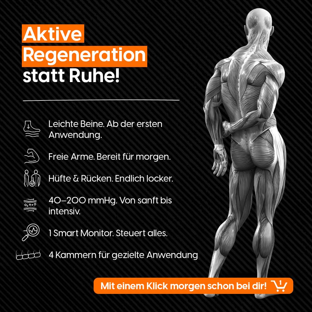 STARKBOOTS® V2 Ultimate Recovery Kit Kompressionssystem BOOTS SLEEVES HIPS Ledertragetasche 4h Akku Größe M