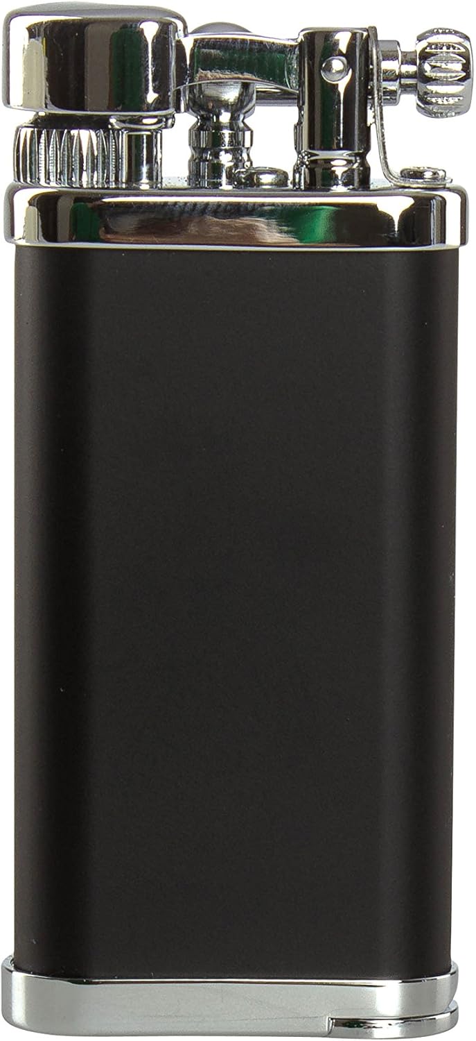 IM Corona Old Boy Black And Chrome Pipe Lighter