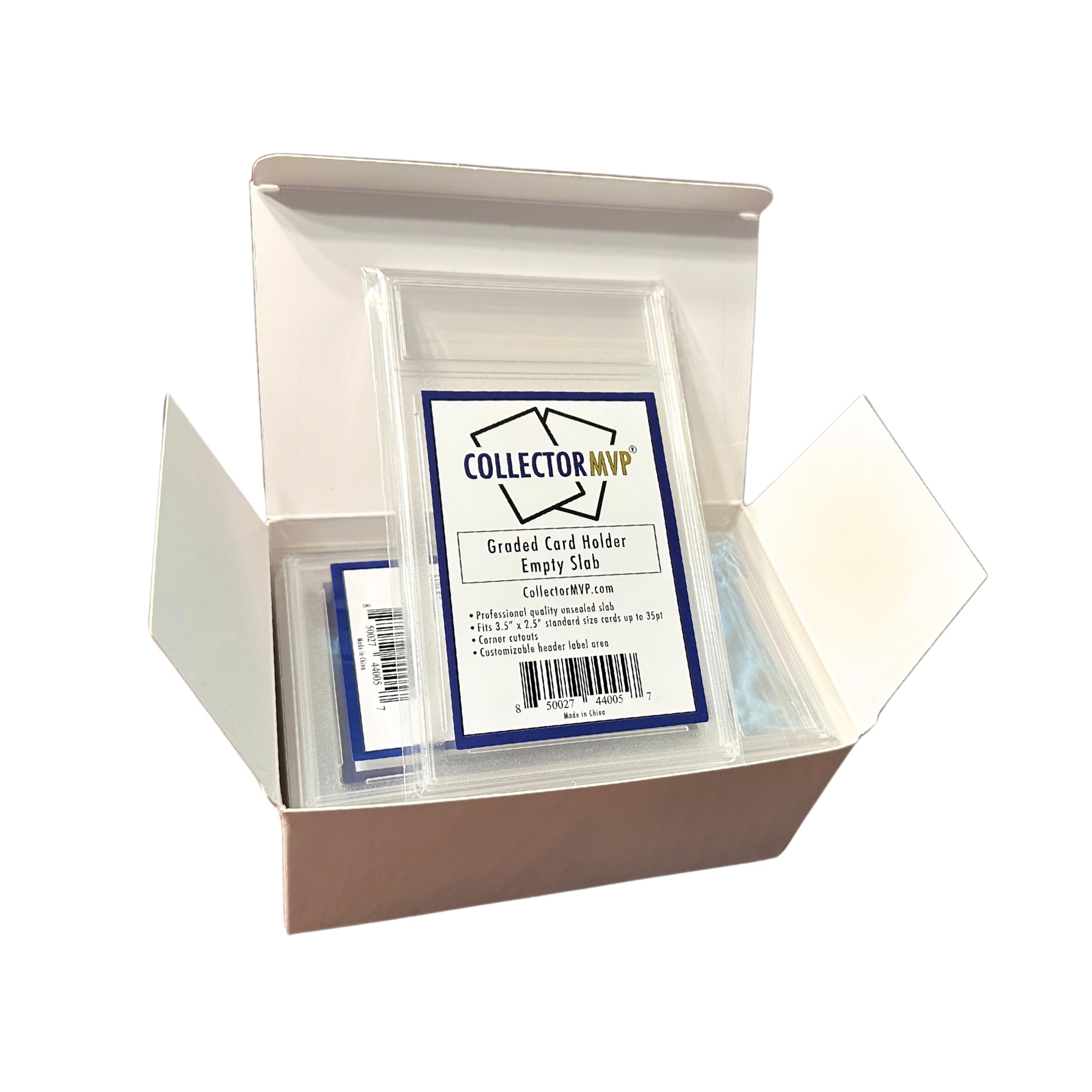 Graded Card Storage Box 35pt Empty Graded Card Holders/Slabs - Clear PVC  Holders For Sports & Trading Cards, Unsealed Graded Card Holders 35pt