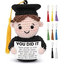Graduation Gifts for Him Son Boyfriend Male Classmate, Crochet Mini Inspirational College High School Grad Gift from Parents, Class of 2026, Graduate Gift for Men Fiends- You Did It