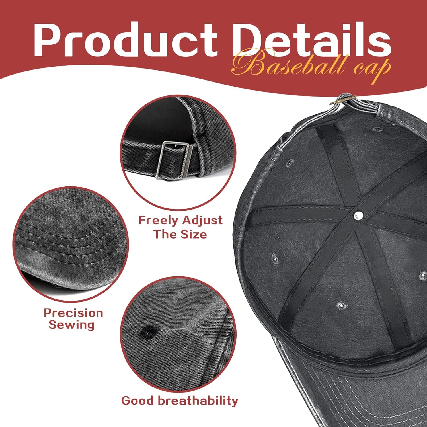 zcyhtqp, Life is Full of Important Choices, Funny Golfer Baseball Cap, Funny Golf Hats with Sayings, Humor Caps, Adjustable Cotton Baseball Cap Black - Image 3