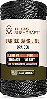 Vista 10 de Texas Bushcraft Tarred Bank Line Twine - #36 Cuerda de nailon negro para pesca, camping y supervivencia al aire libre – Cordón resistente