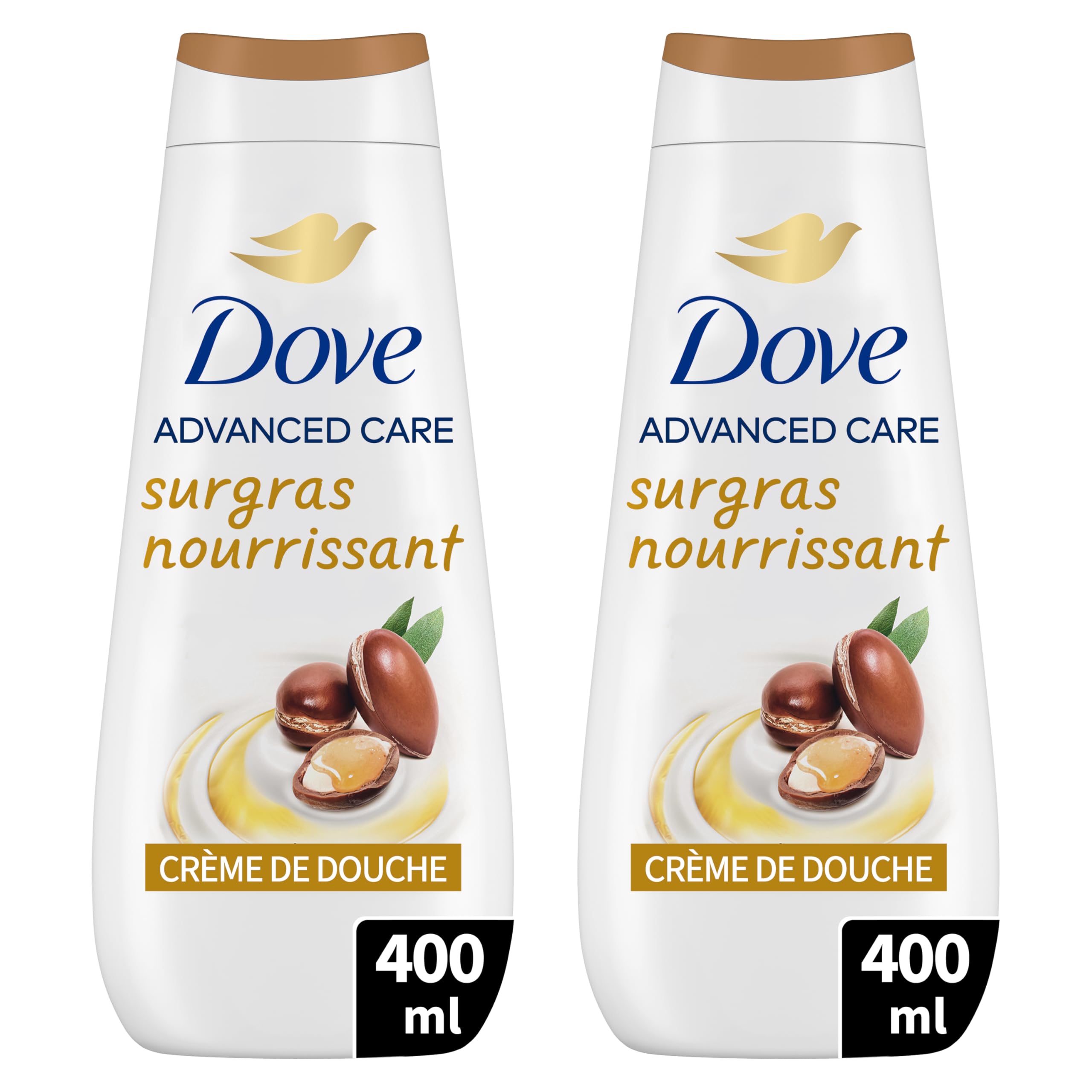 Crème de douche Dove Advanced Care Argan 400ml, le soin précieux pour sublimer l'éclat du corps