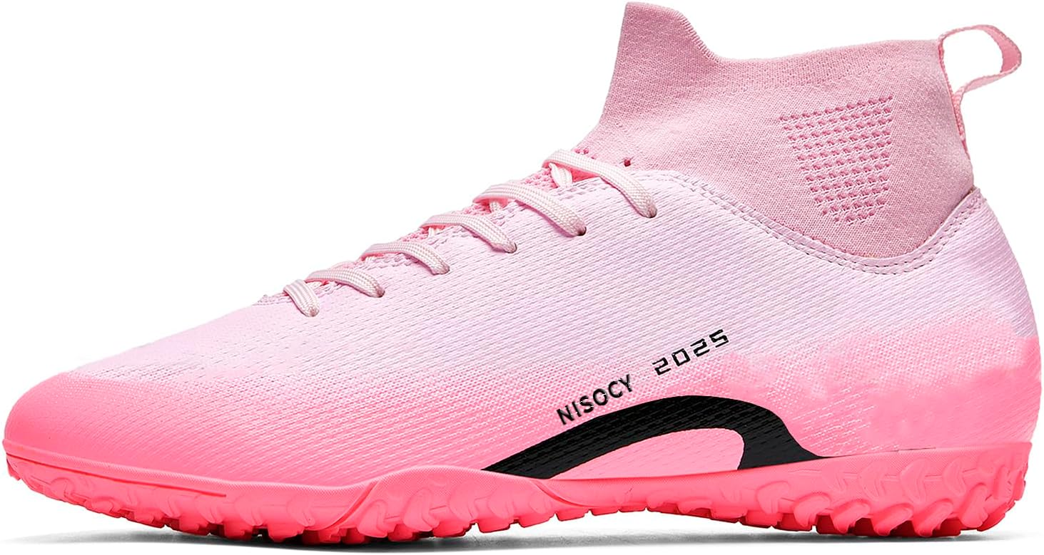 NISOCY Men’s Soccer Shoes Football Cleats High-Top Outdoor/Indoor Athletic Sneaker Lightweight TF AG Training Football Boots - Image 6