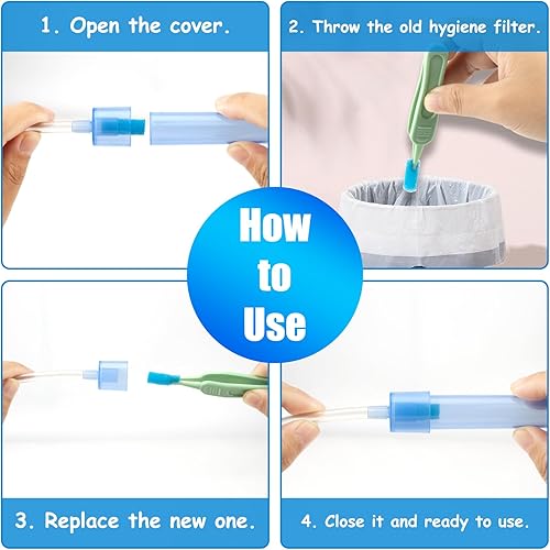 Miniatura 25 de Paquete de 100 filtros higiénicos de aspirador nasal de alta calidad, repuesto para filtros de aspirador nasal de bebé, sin BPA, ftalatos y látex