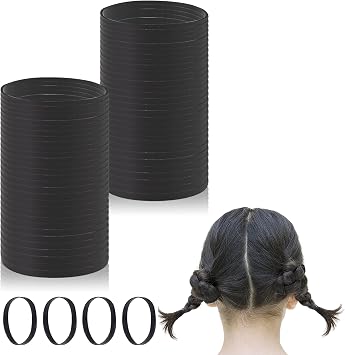 Rubber Bands 2000Pcs Black Small Rubber Elastic Bands Natural Soft Bands for Tie Dye, Hair Home, Pens, Wedding Hairstyle,Catapults, Bills, Bank Paper, Office Supplies(22mm)