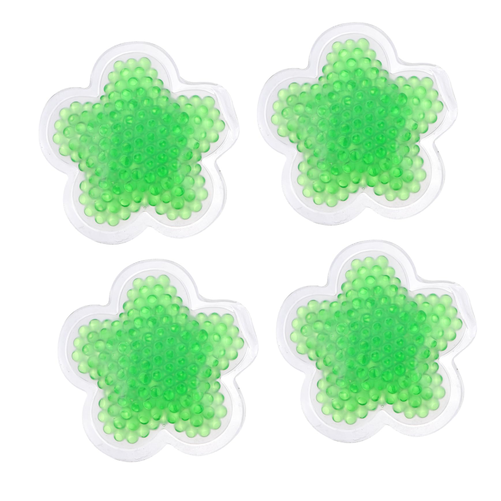 Busta Ghiaccio Gel Riutilizzabile 4 Pezzi Verde in Gel Pvc | Freddo e Caldo, per Skincare Trattamento e Terapia Compressa, Formato Compatto
