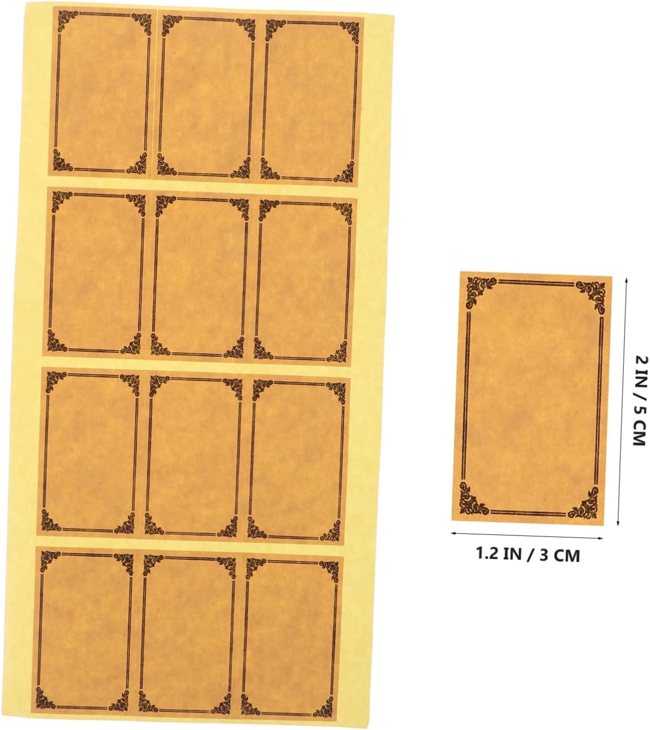 SOLUSTRE 1set Vintage Kraft Wine Labels Handwritten for Bottles Jars Crafts Strong Adhesive Blank Labels for Homemade Wine