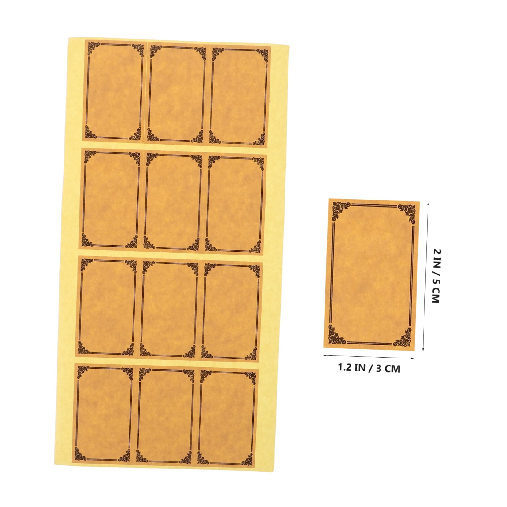 SOLUSTRE 1set Vintage Kraft Wine Labels Handwritten for Bottles Jars Crafts Strong Adhesive Blank Labels for Homemade Wine