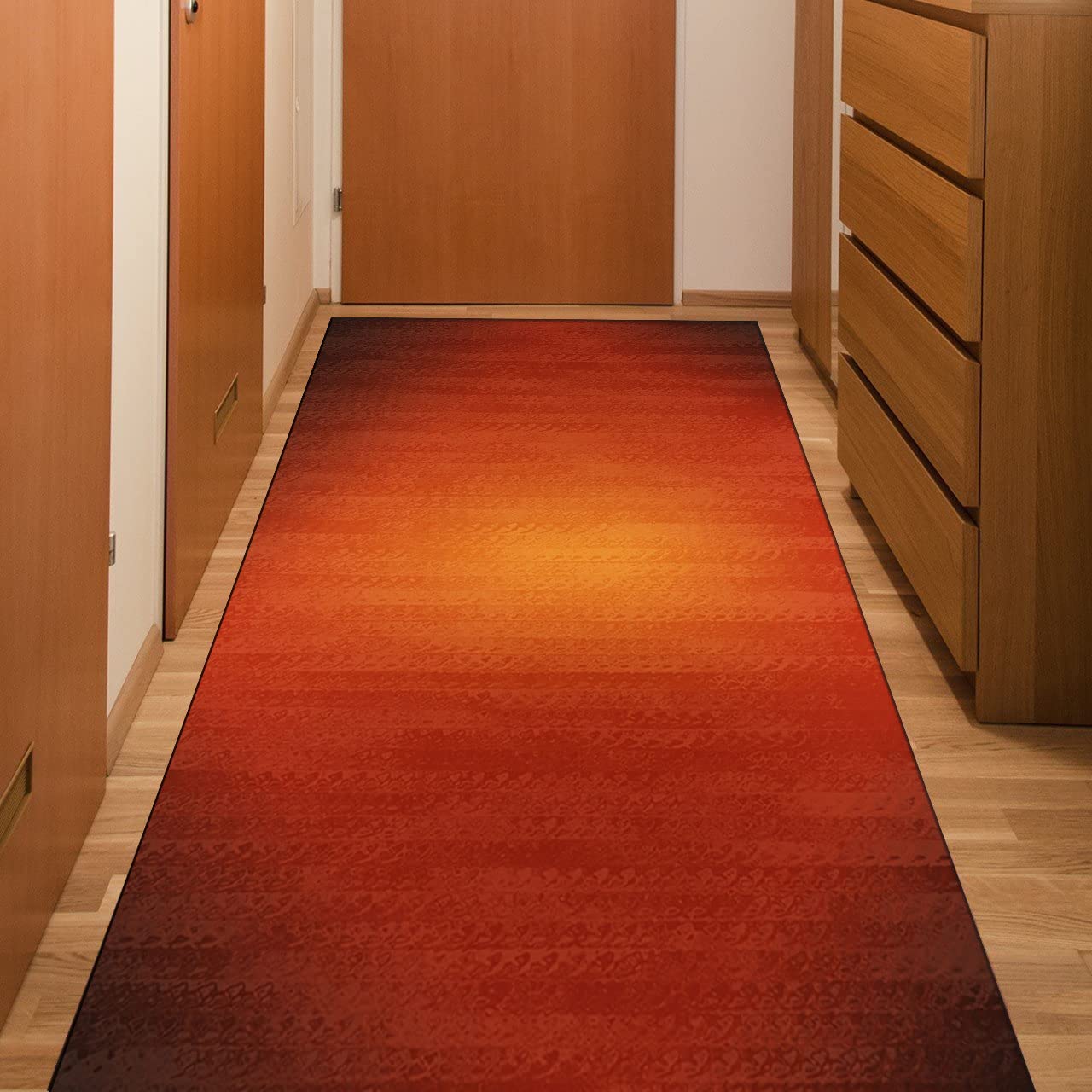 Läufer Teppich Flur Modern Abstrakt rutschfest Waschbar Teppich für Küche Wohnzimmer