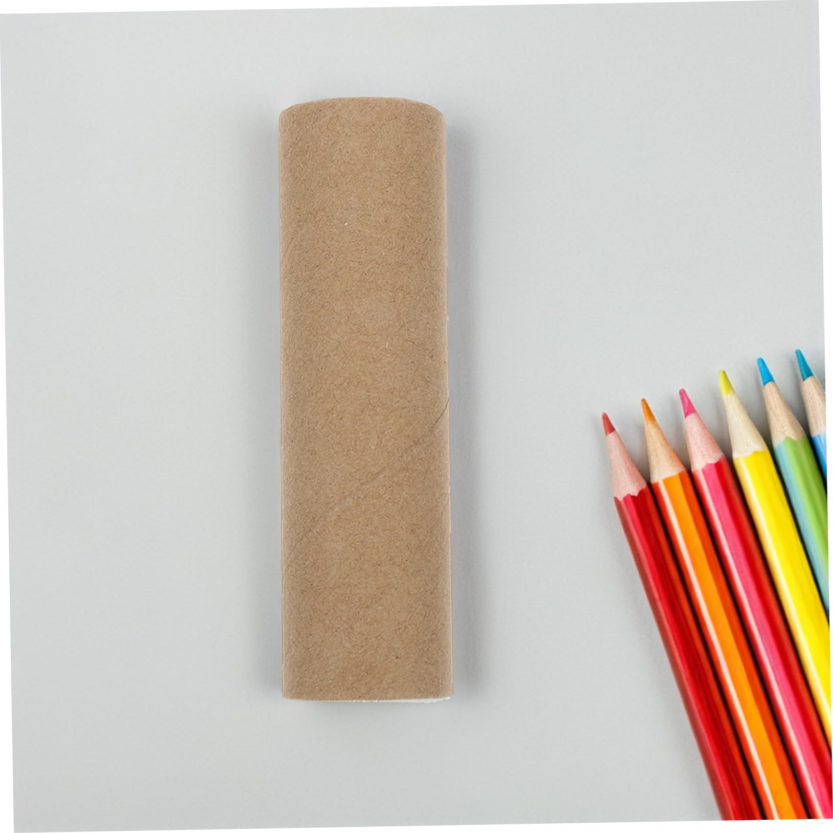 EXAOMBLE 15 Tubos Redondos De Cartón Kraft, Rollos Para Manualidades Infantiles y Bricolaje, Diámetro Interior 2,5 Cm Para Uso En Escuelas y Actividades Creativas