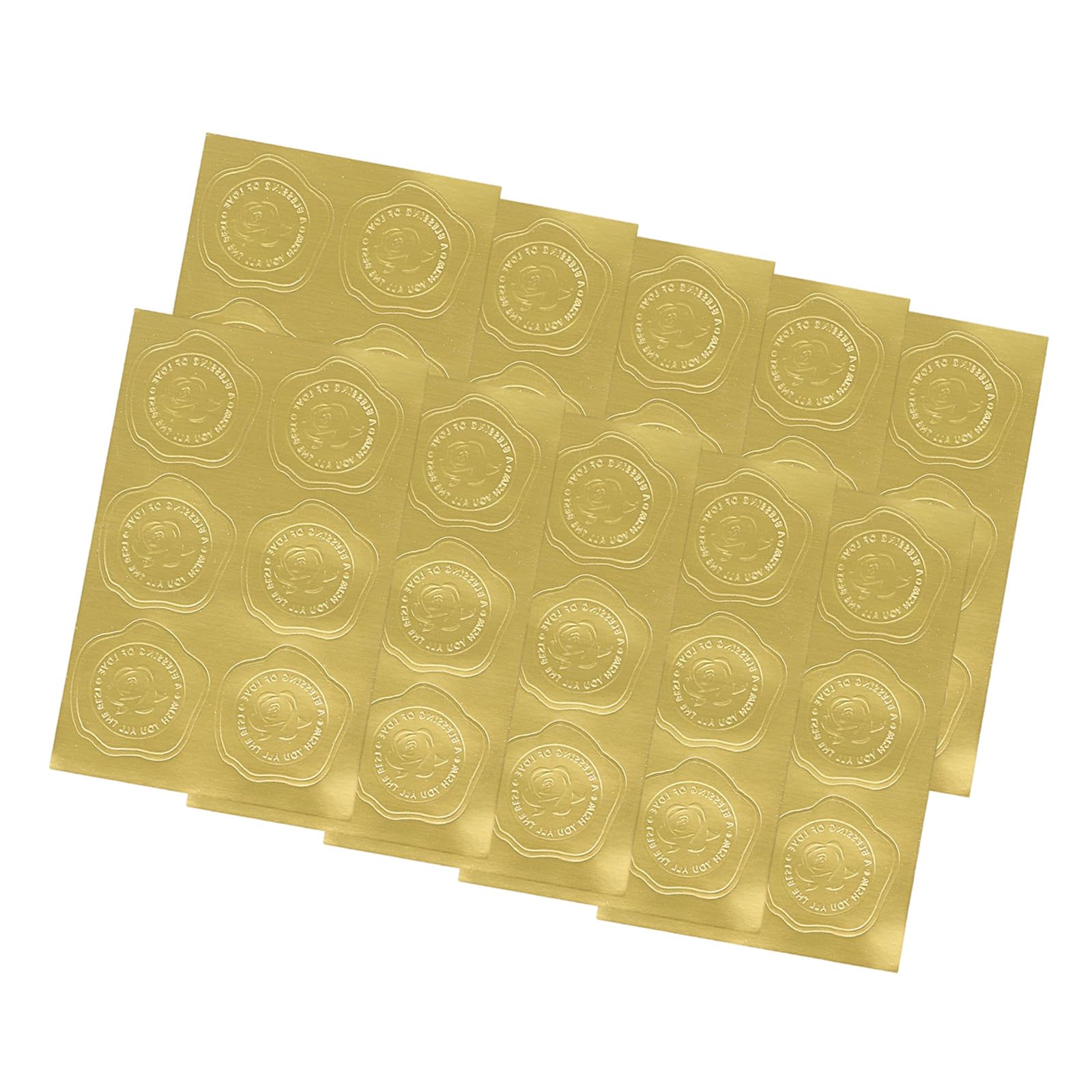 60 Pcs Envelopes Sticker Seals Embossing Gold Envelope Seal Adhesive Certificate Seals for Party