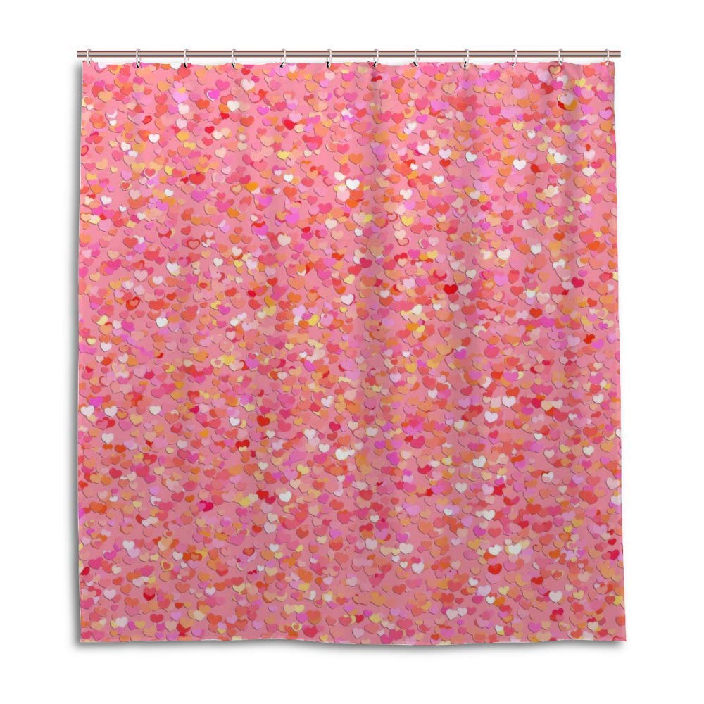 Rideau de douche en polyester coloré 60 x 72 cm avec 12 crochets en C CHEHONG