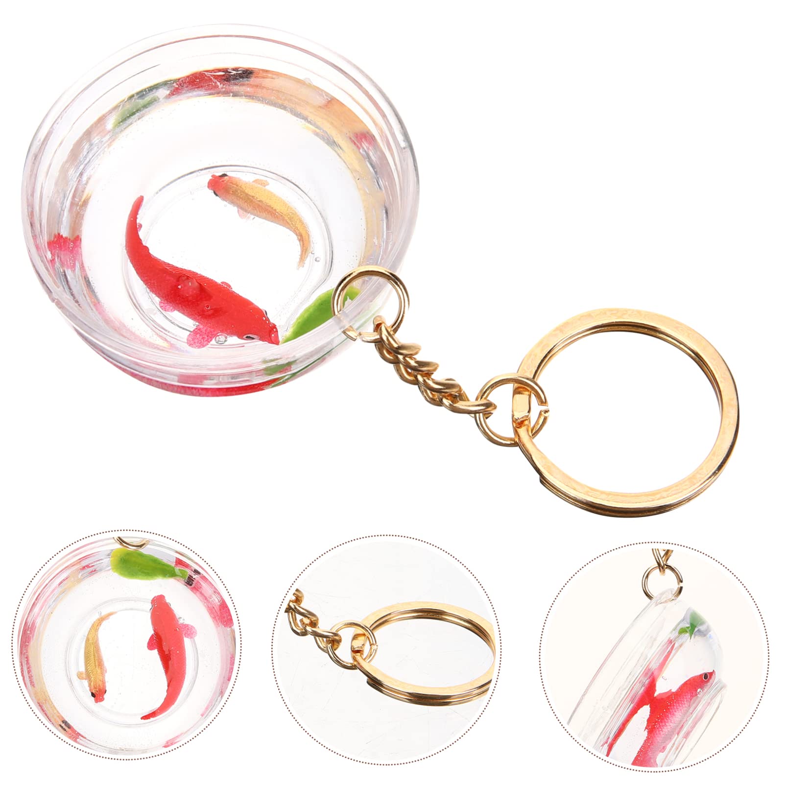 Amazon.co.jp: USHOBE 金魚 チャーム キーホルダー 小 魚 水入り 
