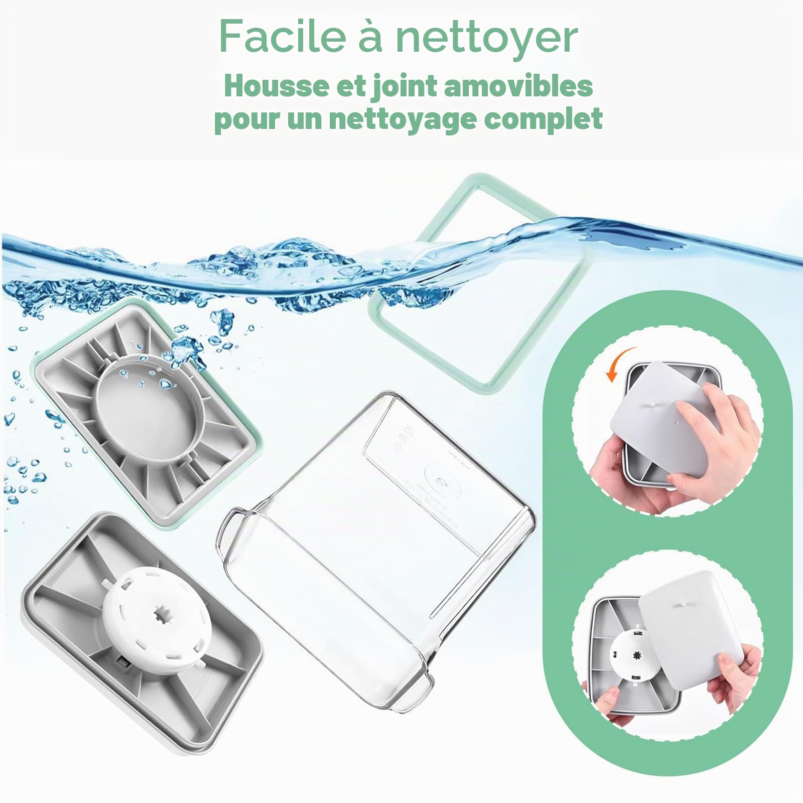 1700ml Distributeur Lait en Poudre Bebe avec Grattoir & Cuillère Doseuse, Boite Alimentaire Résistant Humidité et Étanche, Conteneur BPA-Free & Lavable Lave-Vaisselle pour Café, Céréales et Farine