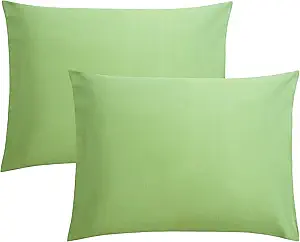 FLXXIE Microfiber Pillow Cases Standard Size, Soft Pillowcases with Envelope Closure, Wrinkle, Stain Resistant Pillow Covers, 20x26, Sage Green