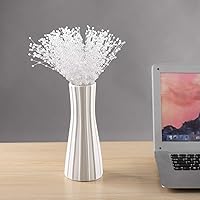 Vista 8 de 60 Piezas de Tallos de Broche de Perla en Forma de Vara, Guirnalda de Hilo de 4mm con Cuentas, Aerosol para Relleno de Arreglos Florales, Púas