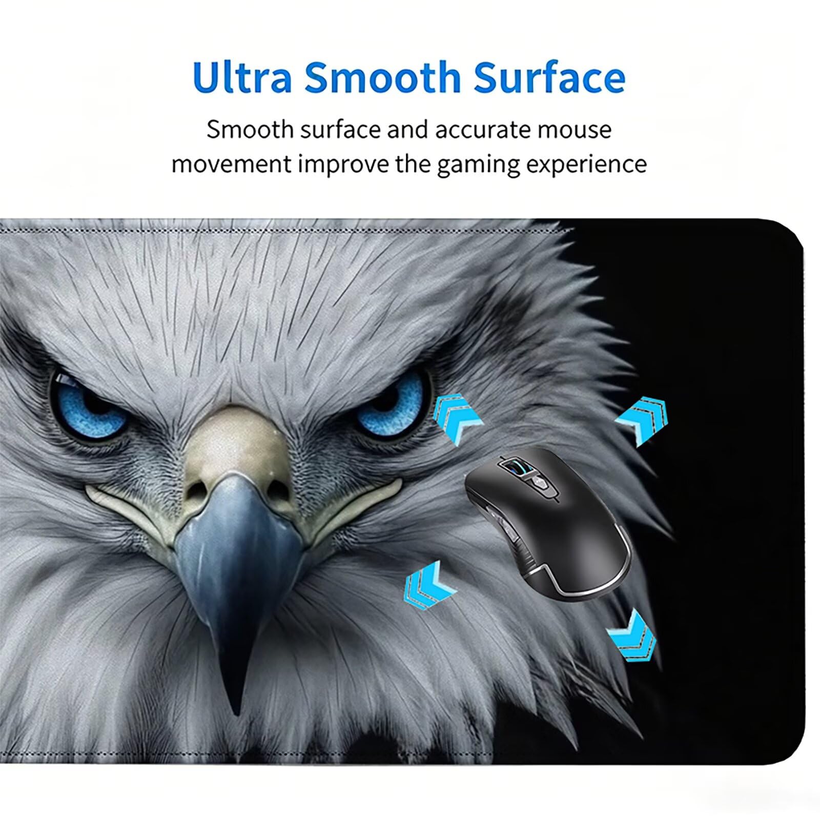 Tappetino Mouse Gaming, 1200x600mm Tappetino Mouse XXL nero 0c0-306 | Mouse Pad Grande, Ottimizzato per i Sensori da Gioco, Migliora Precisione e Velocità, per Mac e PC, Scultura