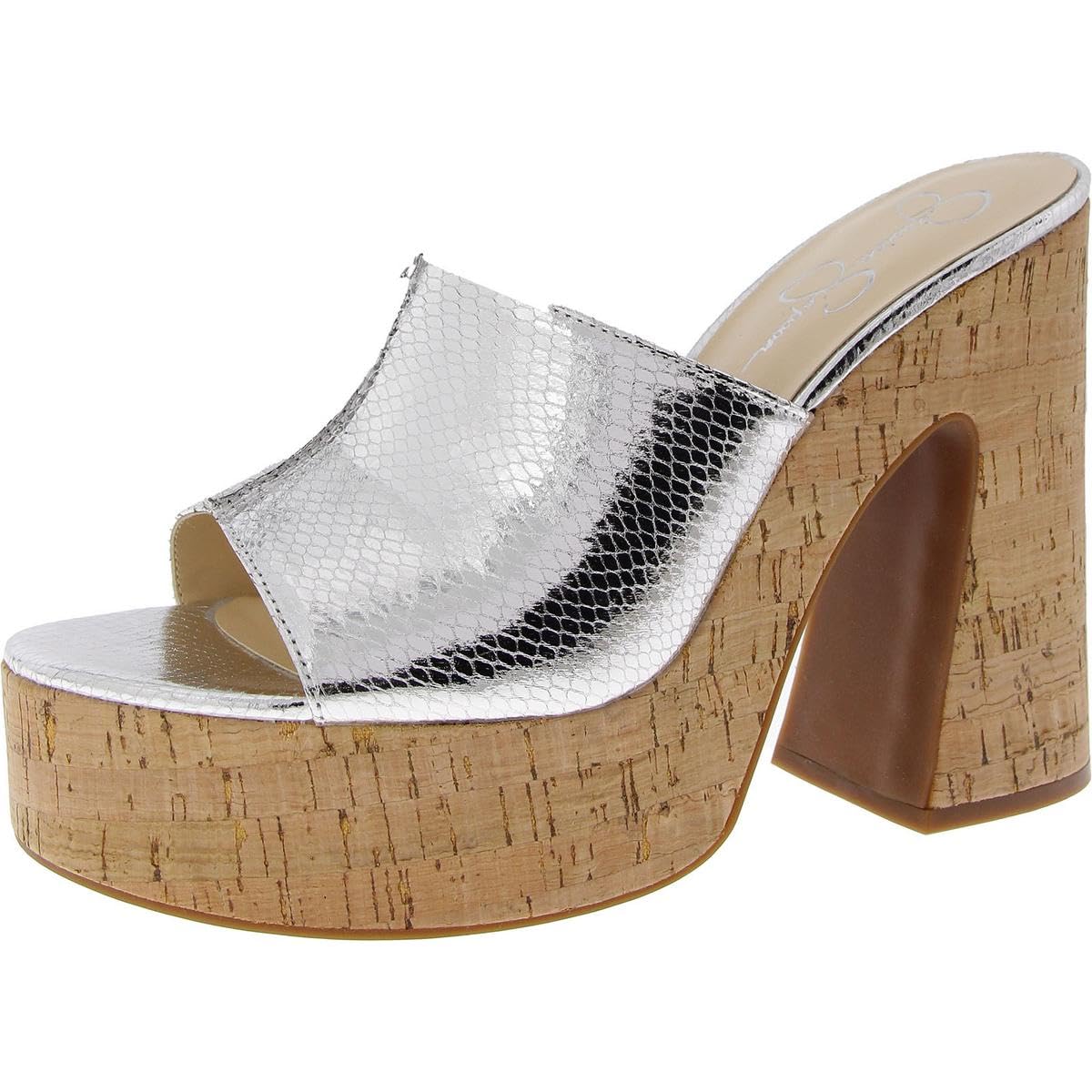 Jessica Simpson Womens Xona2 Peep Toe Slip On Platform Sandals