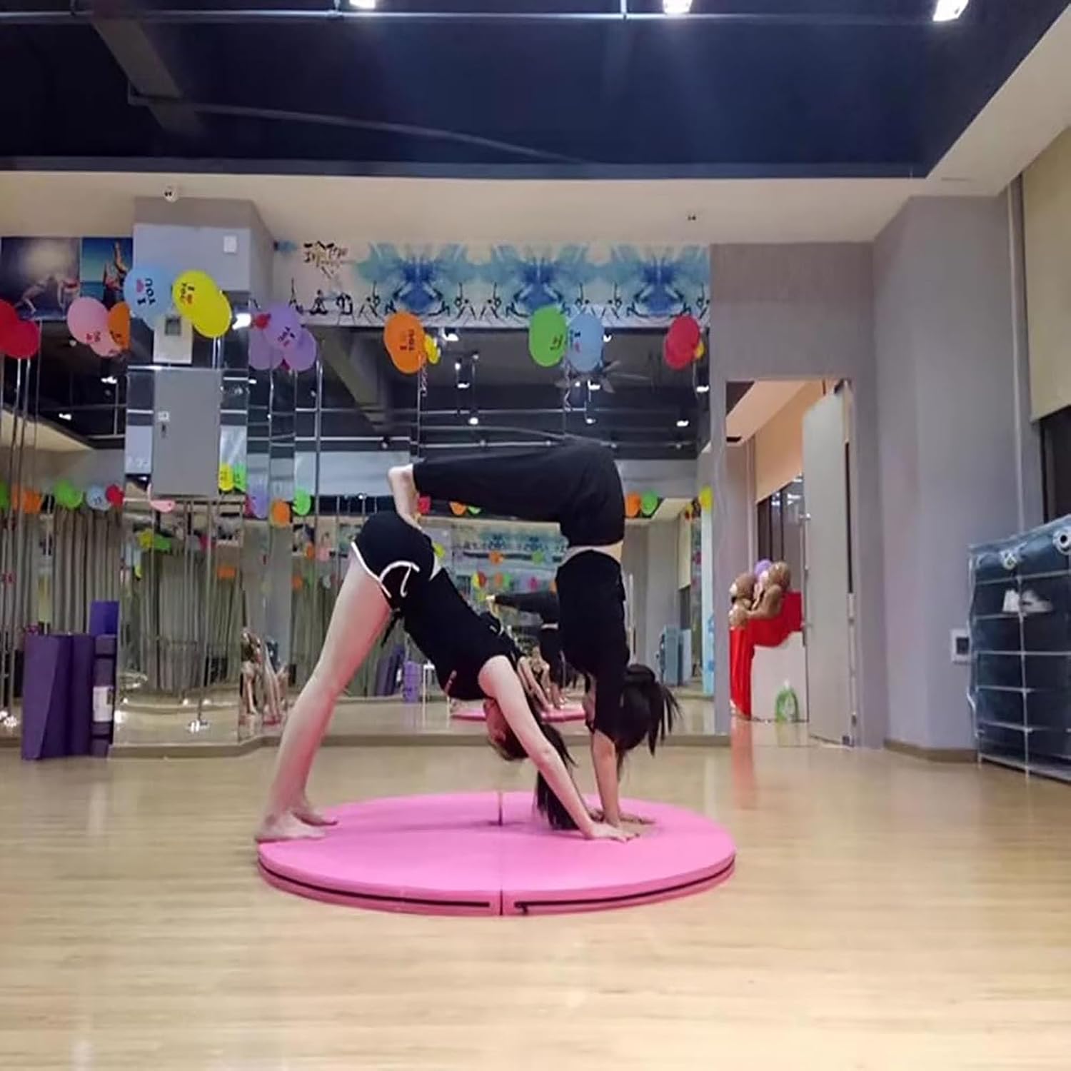 Portable Steel Pipe Crash Mat for Pole Dance, Foldable Yoga Exercise Cushion, Safety Mat for Home Workout Fitness, Ideal for Dance Practice and Fitness Training