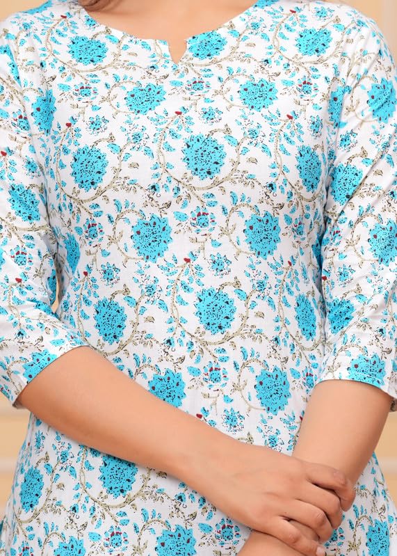 Image of Cotton Printed Night Suit for Women's Shirt and Pyjama Set Sleep wear Set for Womens and Girls