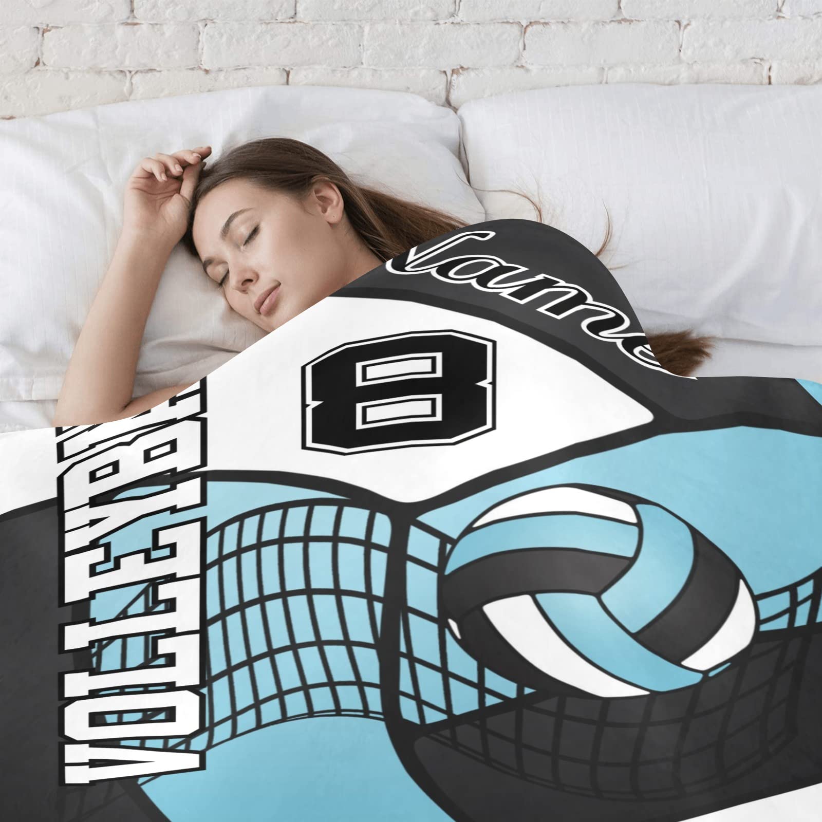 Personalized Sport Volleyball Baby Blanket – Custom Name, 30x40 Inch Fleece, Soft Throw Gift - View #9