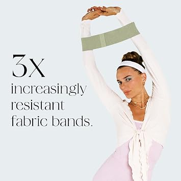 Bala Bands Resistance Bands, Non-Slip Fabric Exercise Bands