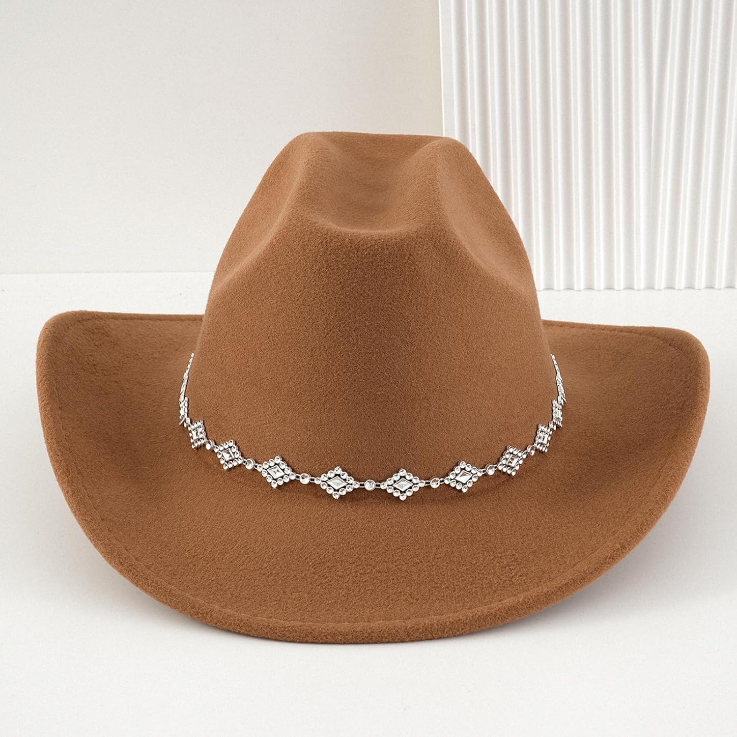 Women's Cowgirl Hat Rhinestone Western Wide Brim Cowboy Hats