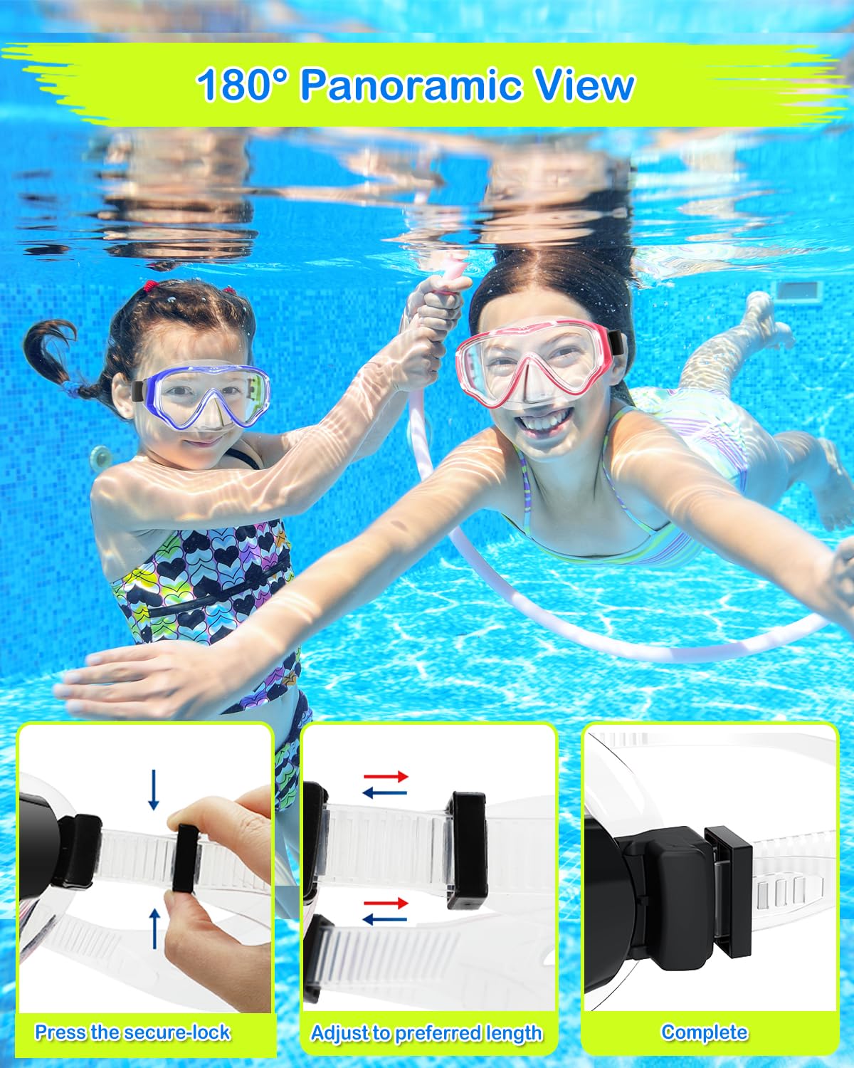 Occhialini Nuoto Per Bambini 3+anni Cinturino Regolabile Design Assortiti 21080 TrAdE Shop Traesio