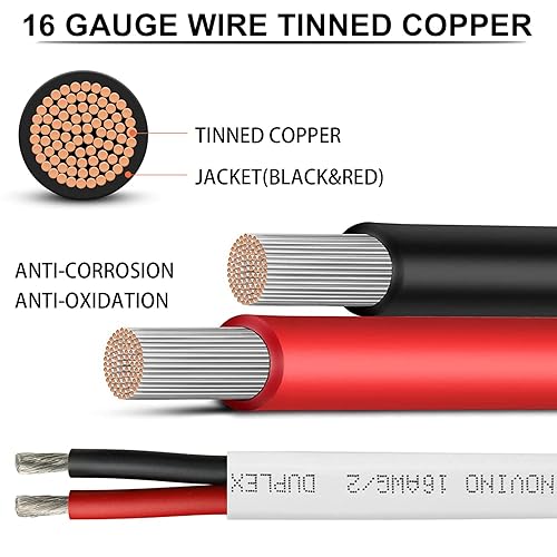 Miniatura 45 de Cable marino dúplex de calibre 14, cable eléctrico 14/2 de grado marino de cobre estañado, 14 AWG, 70 pies, para lancha, automóvil, caravana, uso