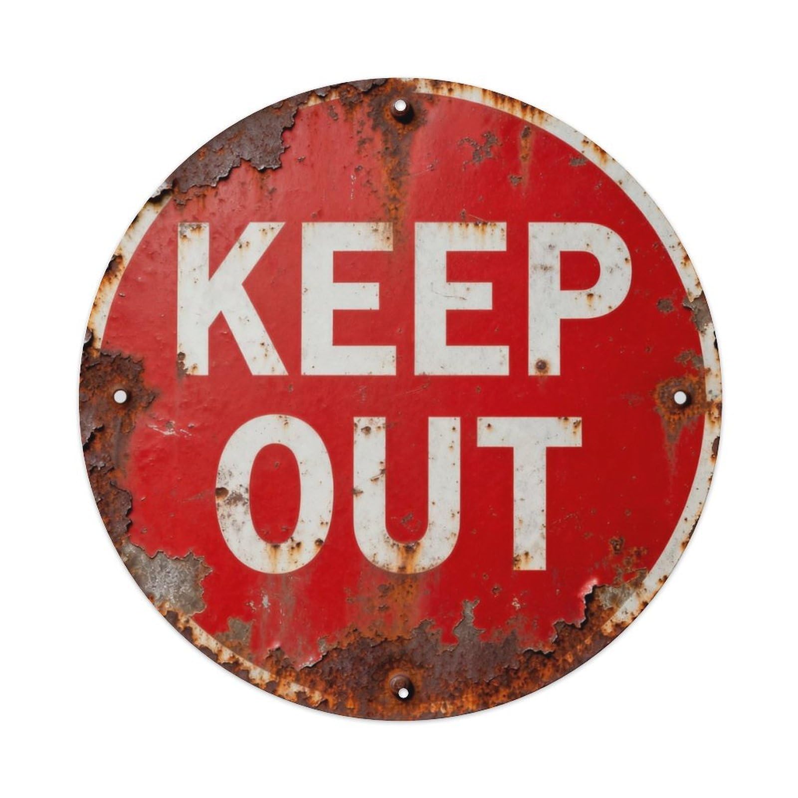KEEP OUT Metal Tin Sign Plaque