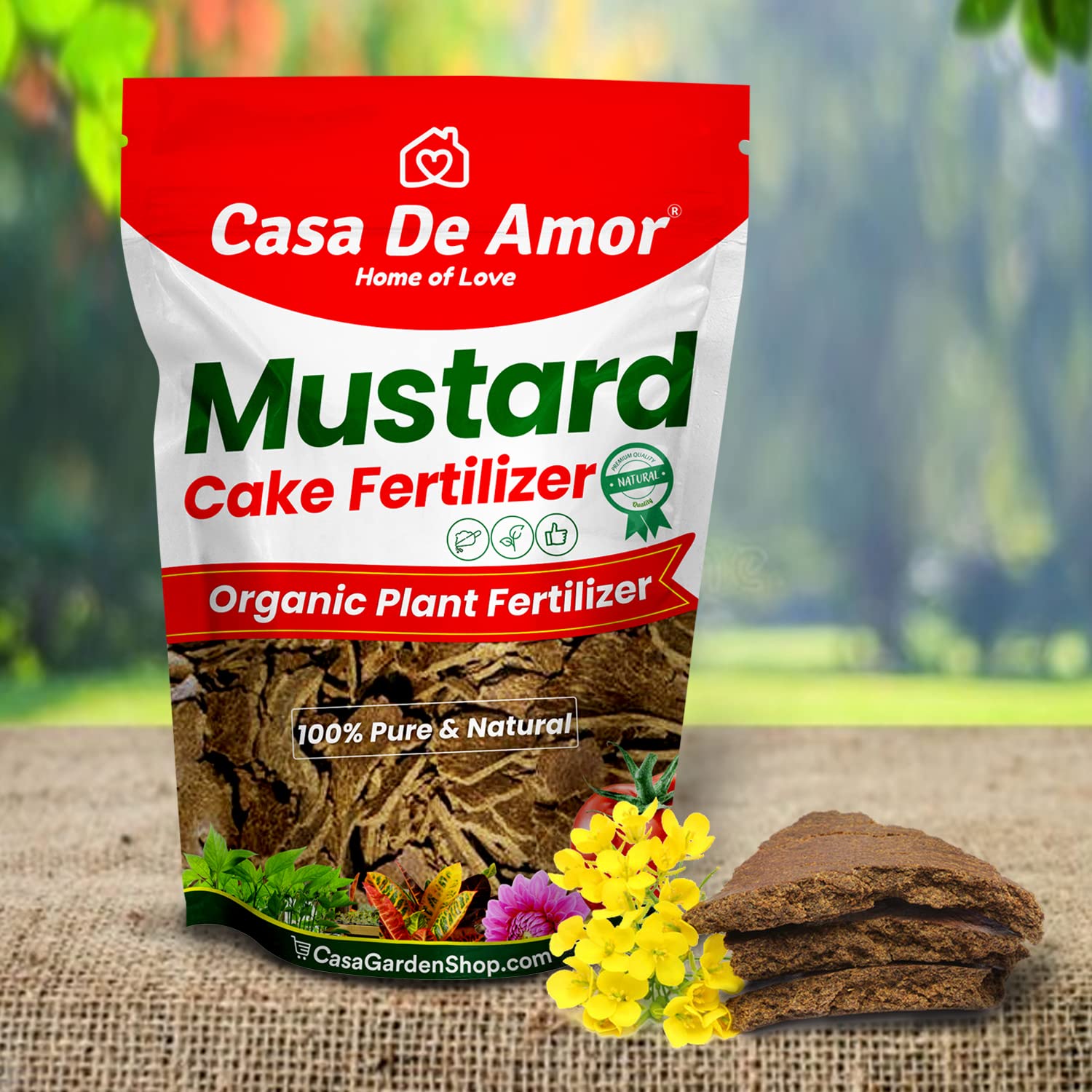 Casa De Amor Mustard Oil Cake Fertilizer for Plant Growth and Healthy Roots (900 gm)