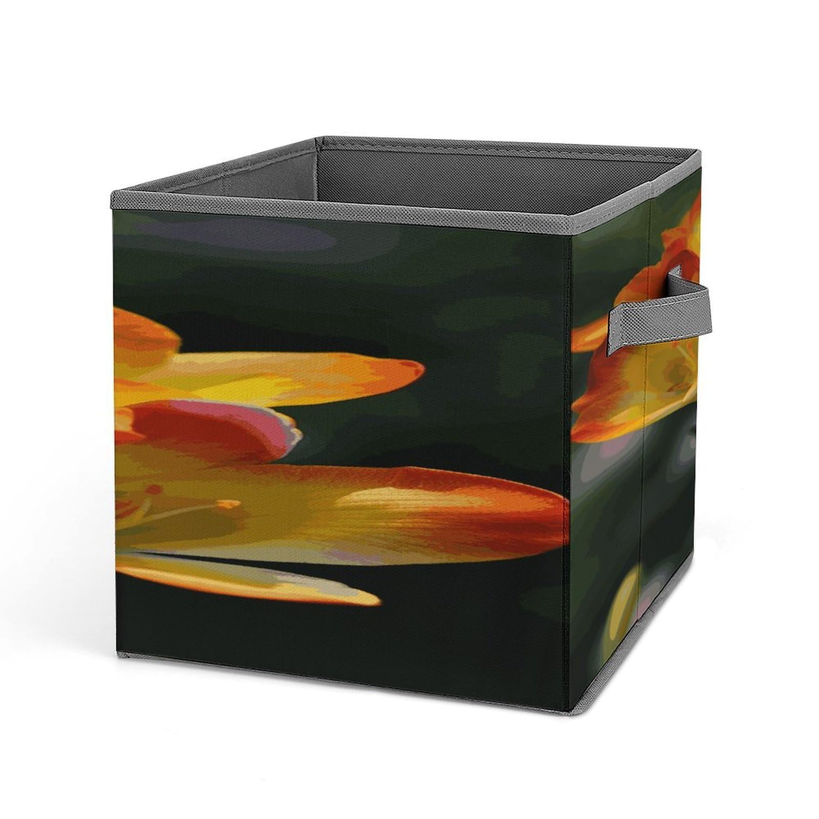 Fekiloot Style Freesia Beautiful Plant Flower Storage Bins Storage Baskets