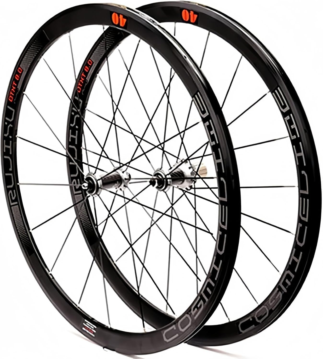 ZXGSXIOU Front and Rear Wheel for 700C Bicycle, 40 mm Depth, Clincher, Carbon Road Bike Wheelset, V/C Brake Rim, Sealed Bearing