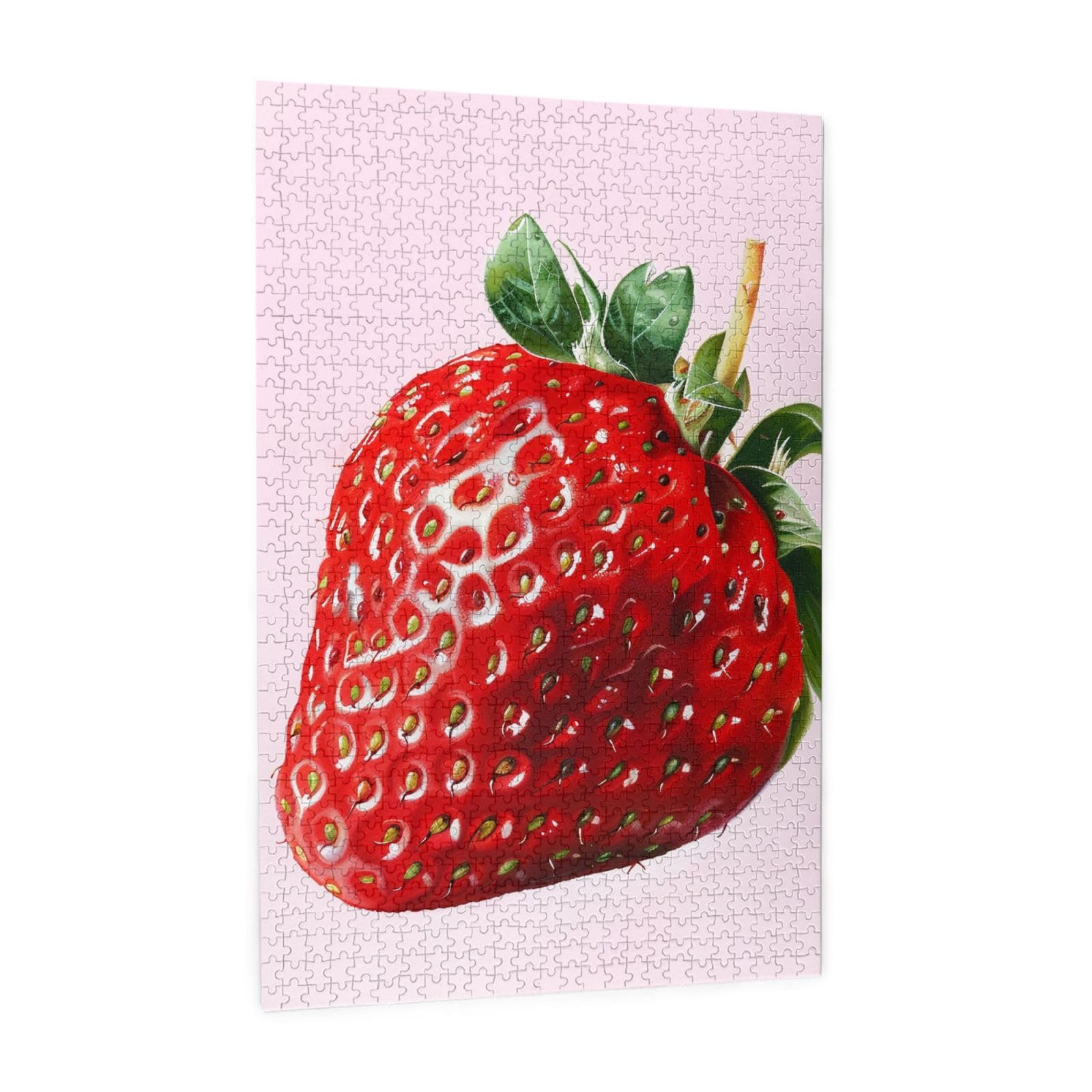 Puzzle da 1000 pezzi con fragole stampate per adulti, gioco rompicapo per la casa, regalo decorativo per la casa (75 x 50 cm)