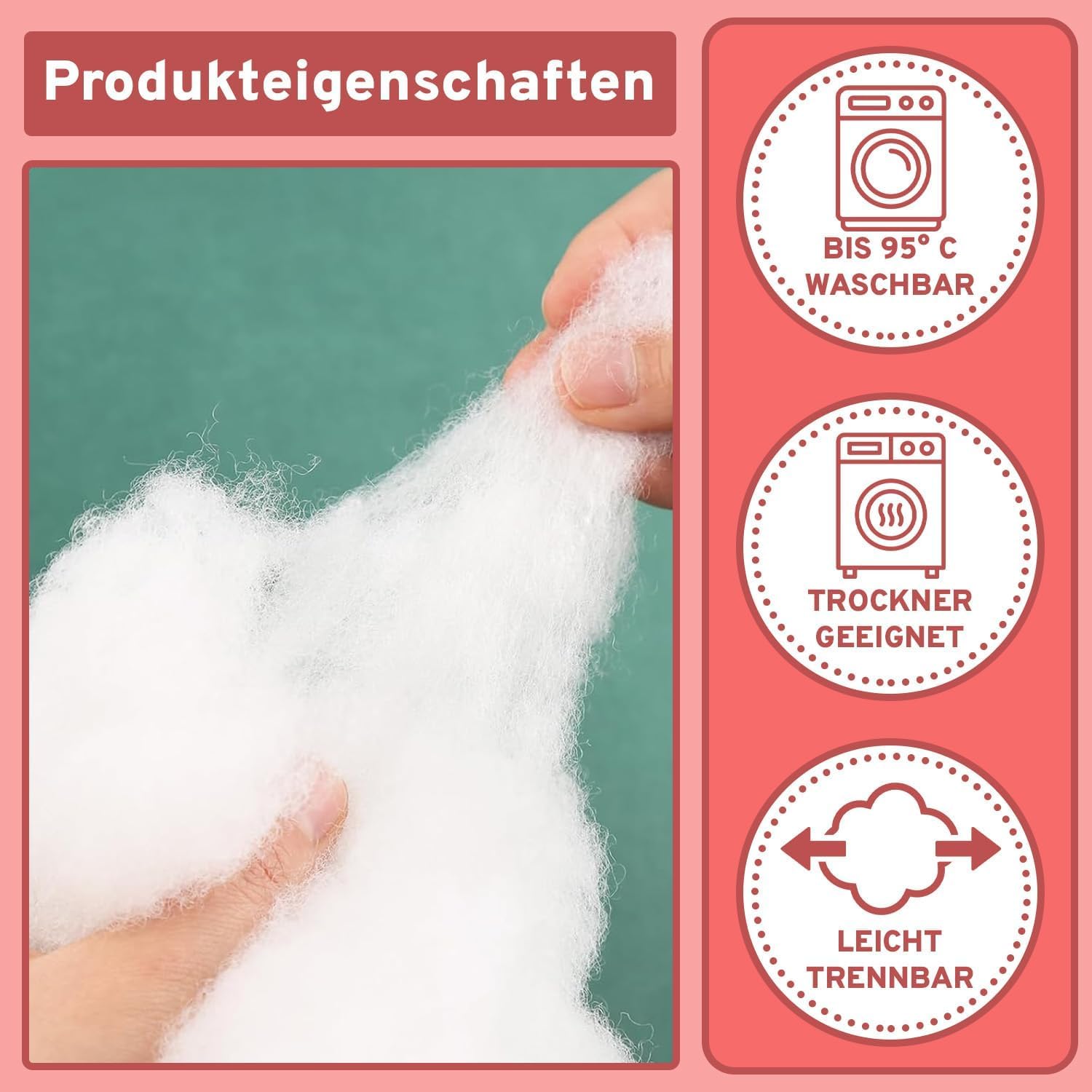 EVE Textile® Ovatta per Imbottitura Cuscini, Materiale Morbido e Igienico per Farcitura, Riempimento Peluche, Stoffe, Giocattoli - Certificato Öko-Tex 100 (Ovatta, 4 kg)