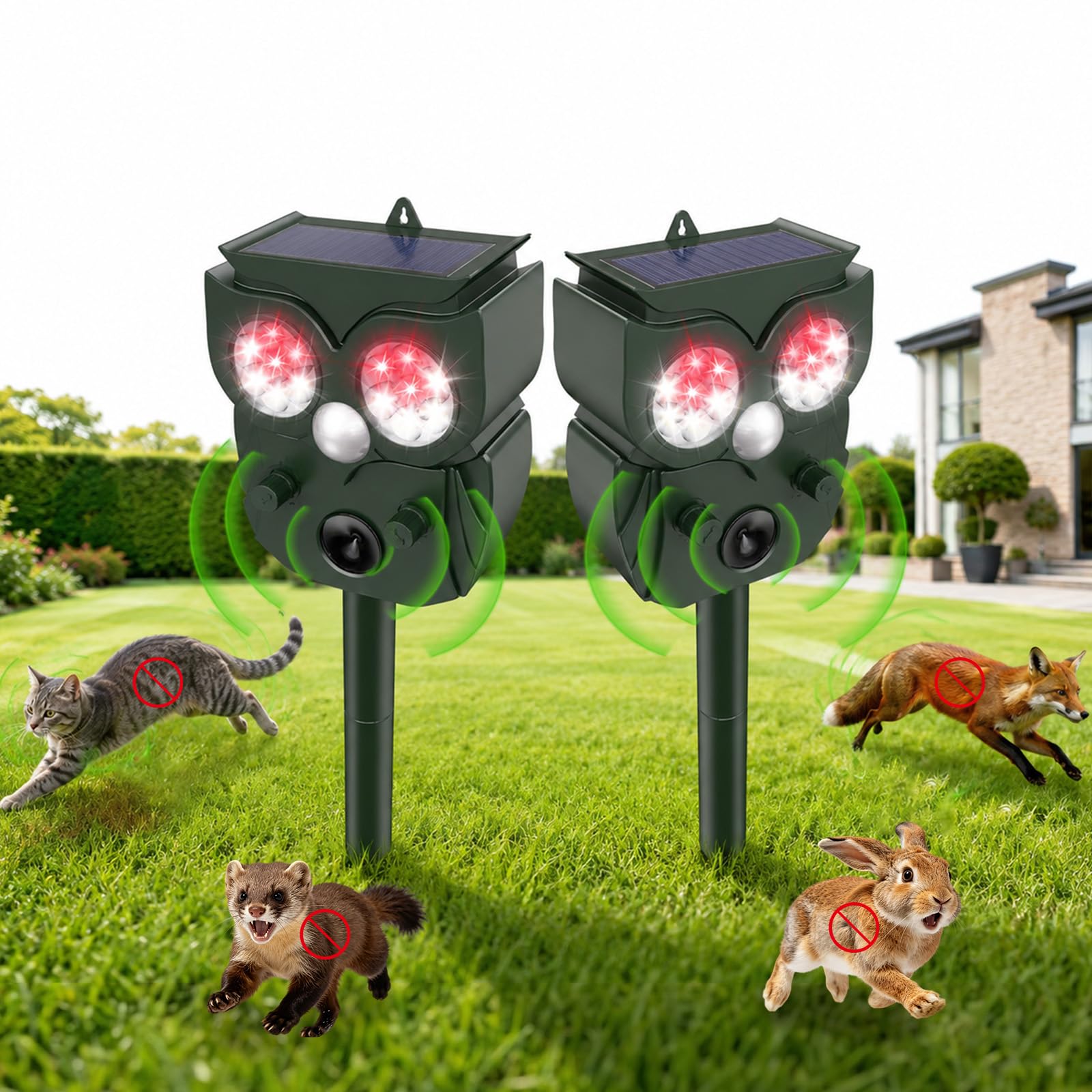 MQUPIN Répulsif pour chats pour jardins UK 5 modes
