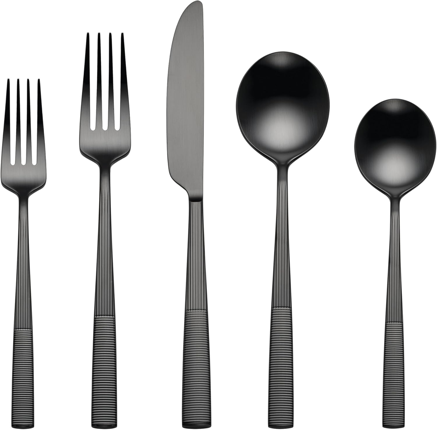 Lenox 898324 Modulus Satin Black 20-Piece Flatware Set