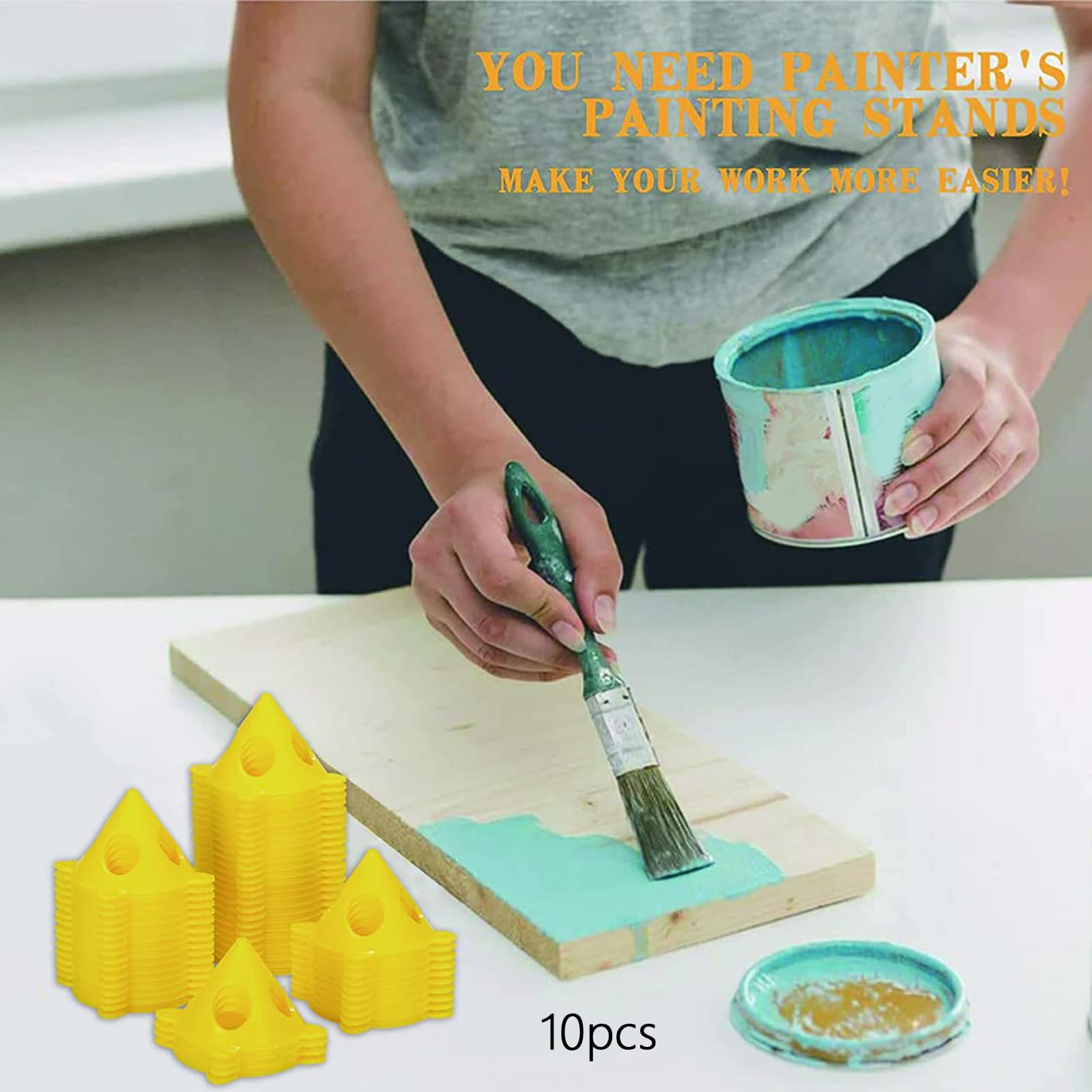 10PCS Pyramid Stands Peinture Stands, Paint Stands for Canvas and Door Support, Paint Pouring Suppliers, Cabinet Paint
