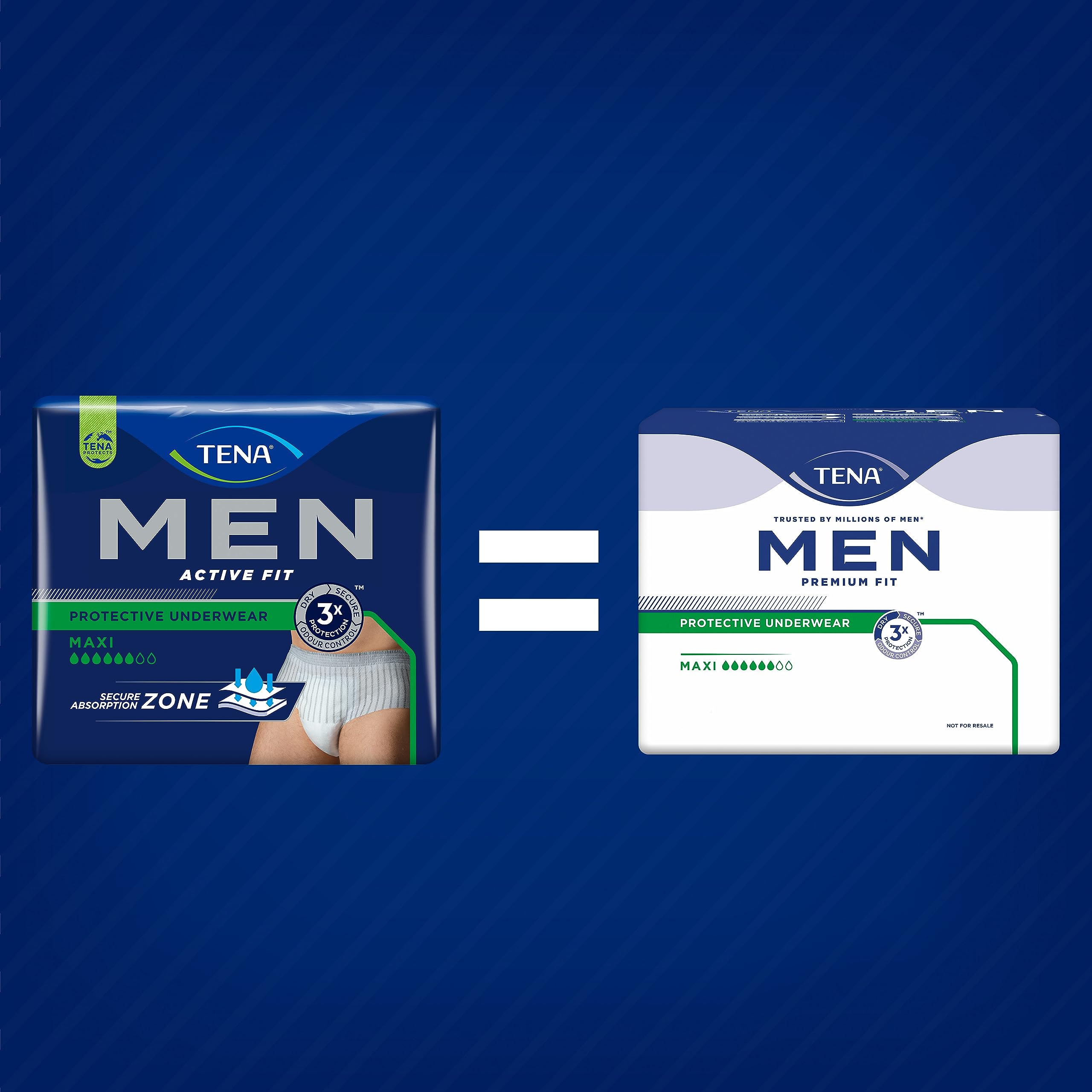 TENA MEN Active fit Pants Plus - 40 Stück im Monatspaket (4 x10) - Einweghosen für Männer - bei mittlerem bis starem Urinverlust - Größe L