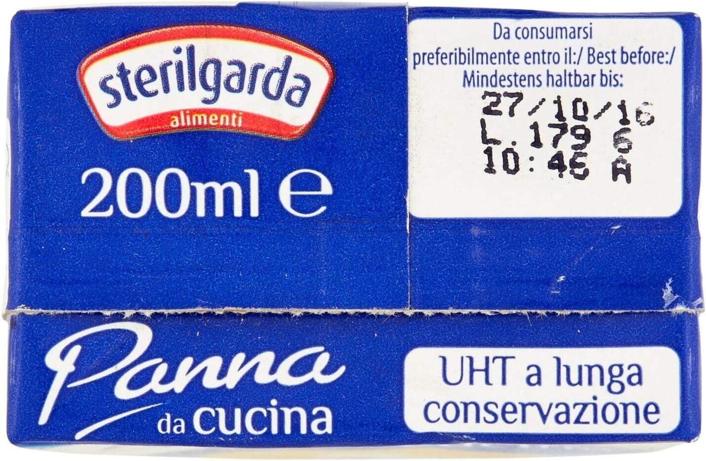 Sterilgarda Panna da Cucina, Salsa da cucina italiana, 12 confezioni Tetrapak da 200ml + Portachiavi Beni Culinari in Omaggio